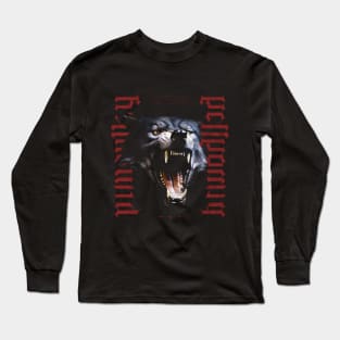 Vintage Angry Hellhound | Vintage | Dark Fantasy Long Sleeve T-Shirt